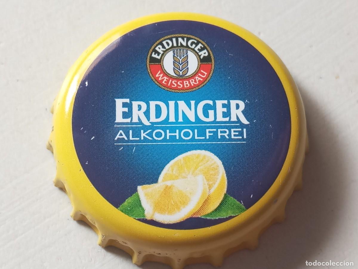 Colecionismo de cervejas: Chapa tap&oacute;n corona de la cerveza alemana ERDINGER ALKOHOLFREI