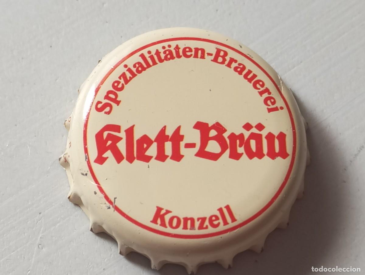 Colecionismo de cervejas: Chapa tap&oacute;n corona de la cerveza alemana KLETT-BR&Auml;U SPEZIALIT&Auml;TEN-BRAUEREI - KONZELL
