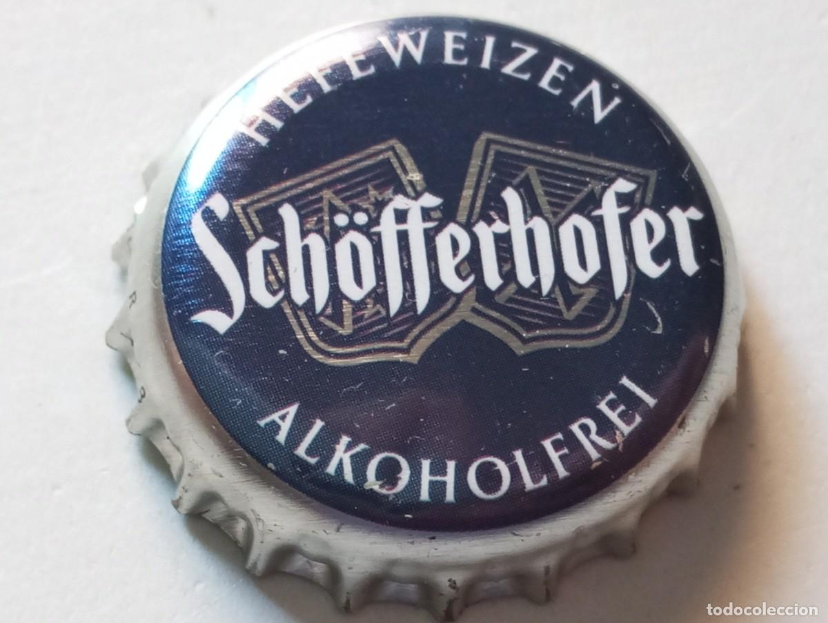 Colecionismo de cervejas: Chapa tap&oacute;n corona de la cerveza alemana SCH&Ouml;FFERHOFER HEFEWEIZEN ALKOHOLFREI