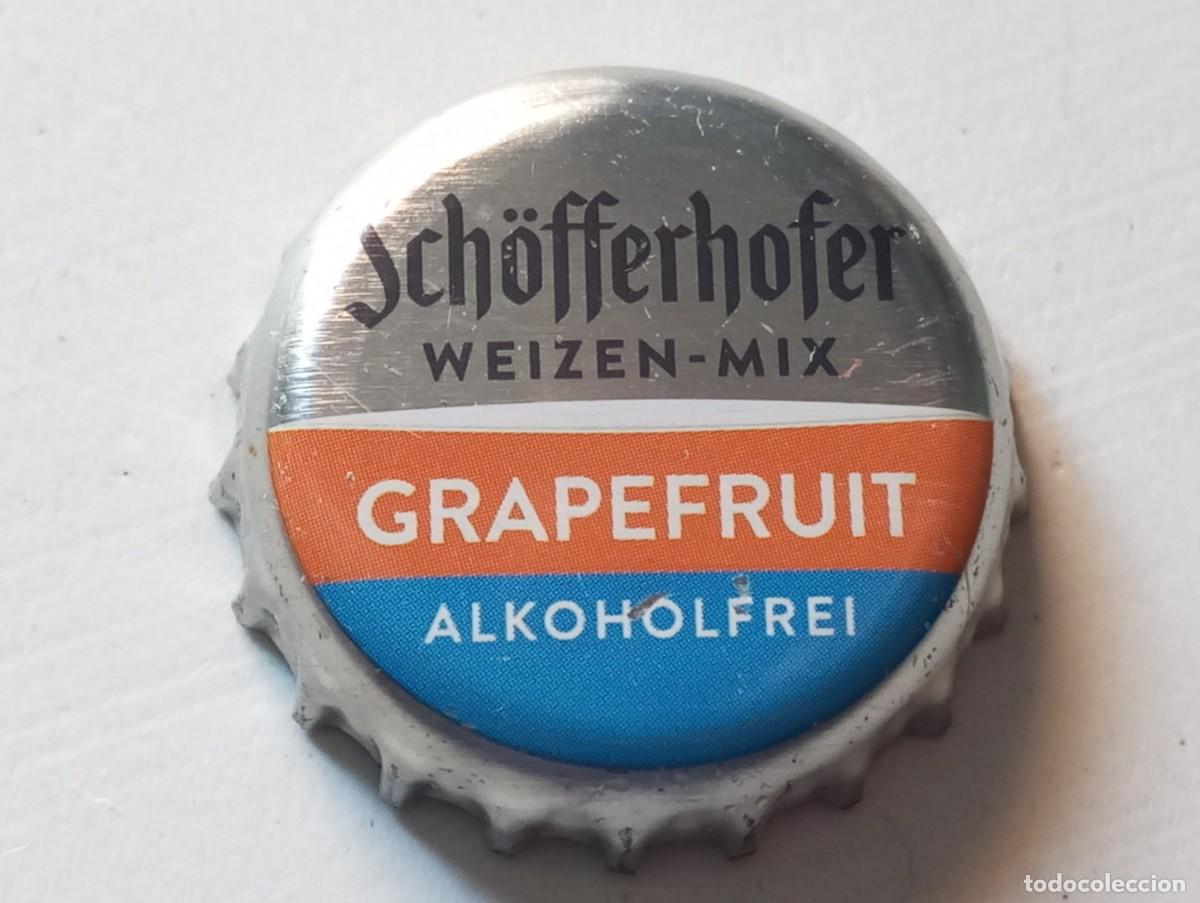 Colecionismo de cervejas: Chapa tap&oacute;n corona de la cerveza alemana SCH&Ouml;FFERHOFER WEIZEN-MIX GRAPEFRUIT ALKOHOLFREI