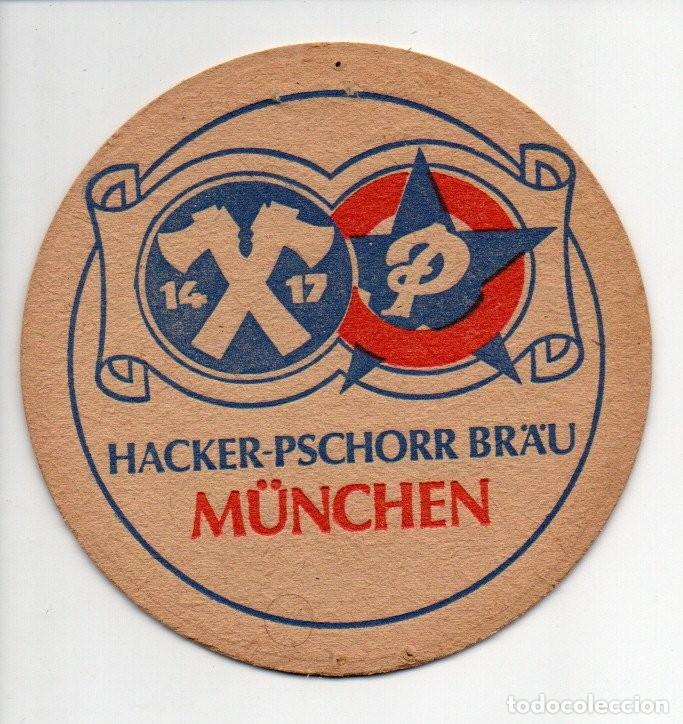 Collectionnisme de bi&egrave;res: POSAVASOS DE CERVEZA, HACKER-PSCHORR BR&Auml;U - M&Uuml;NCHEN.