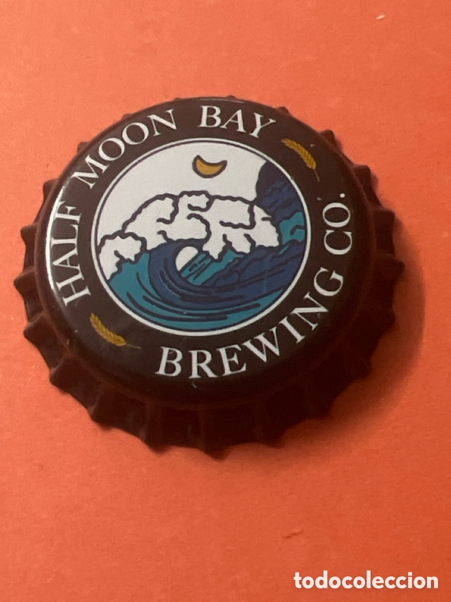 Coleccionismo de cervezas: H312. USA Plastic Lined Beer Crown Bottle Cap: Half Moon Bay Brewing