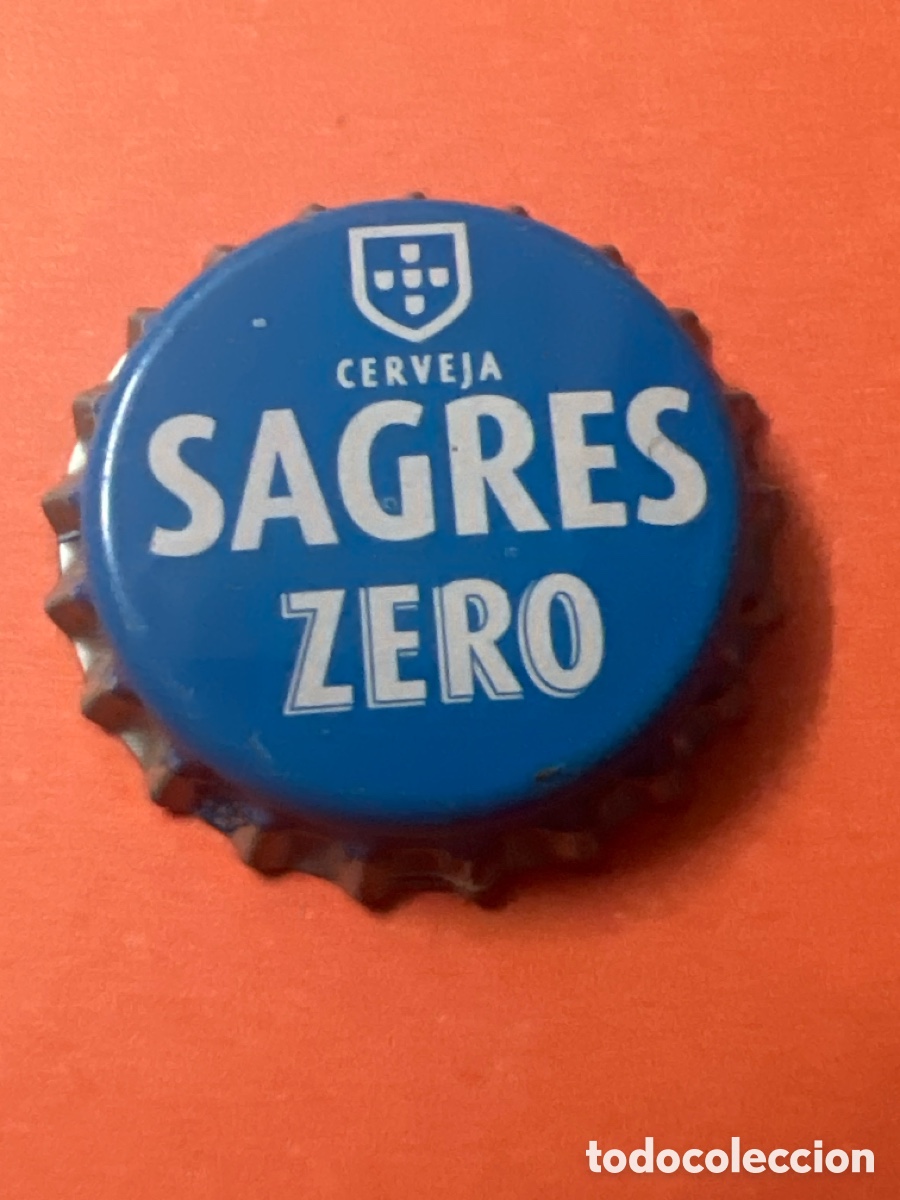 Colecionismo de cervejas: T598. Chapa tap&oacute;n corona NUEVO de la cerveza portuguesa SAGRES ZERO