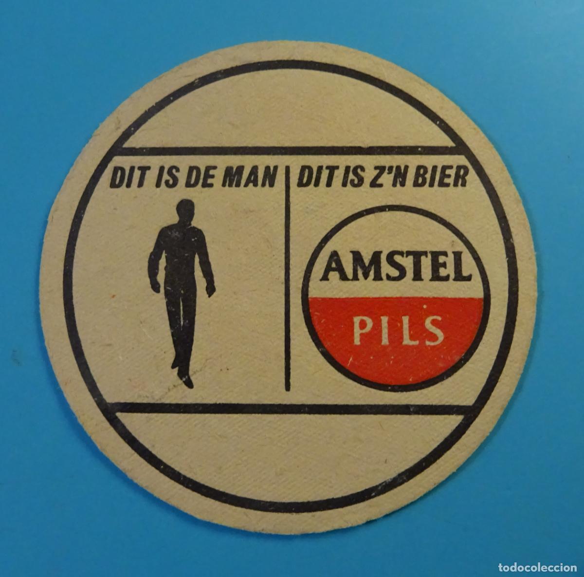 Colecionismo de cervejas: POSAVASOS DE CARTULINA GRUESA. CERVEZA AMSTEL PILS