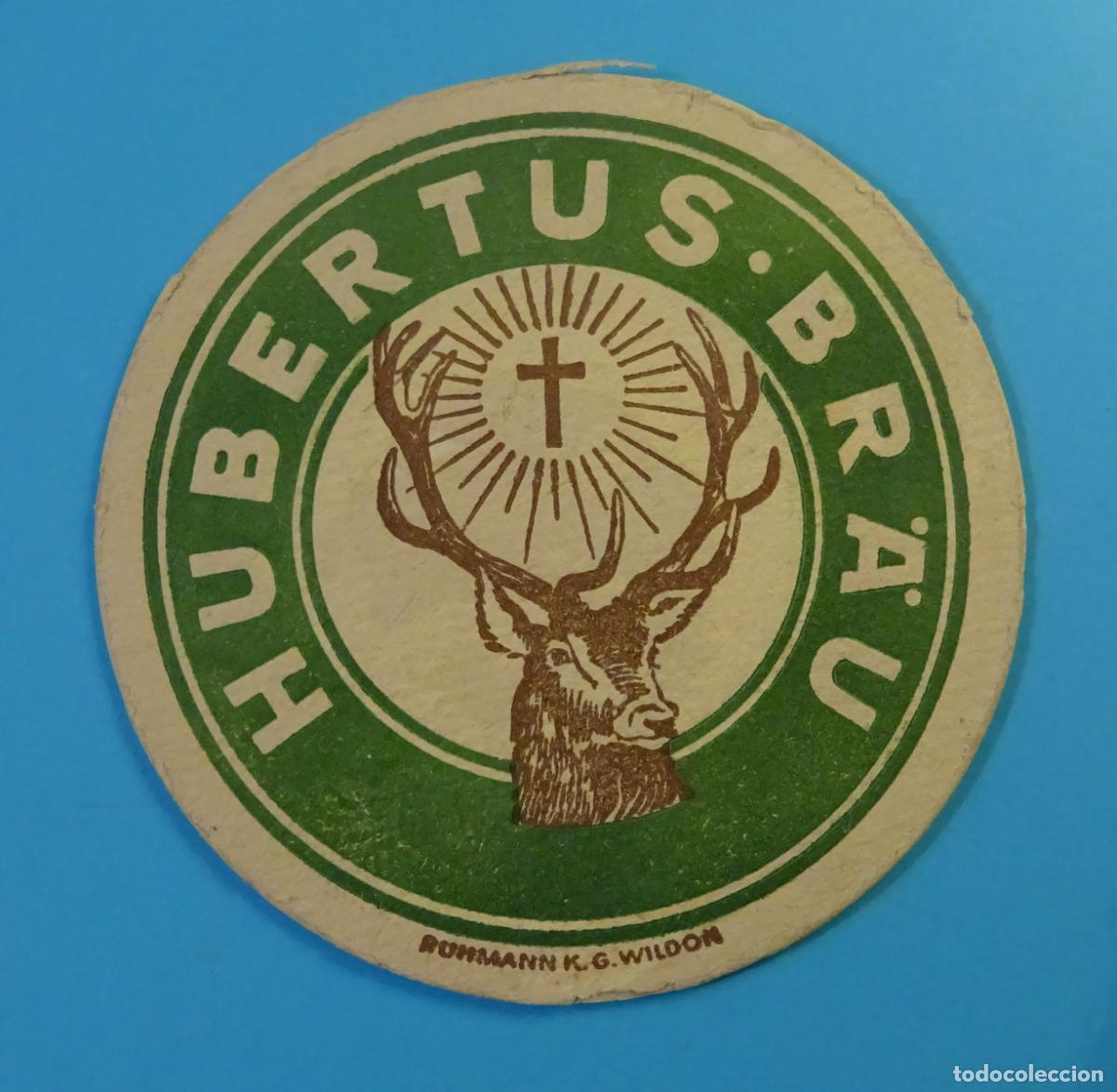 Colecionismo de cervejas: POSAVASOS DE CARTULINA GRUESA. CERVEZA HUBERTUS BRAU