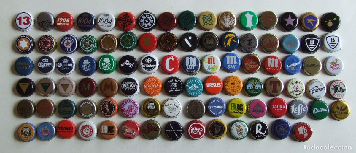 Coleccionismo de cervezas: LOTE DE 94 CHAPAS CORONA DE CERVEZA DIFERENTES