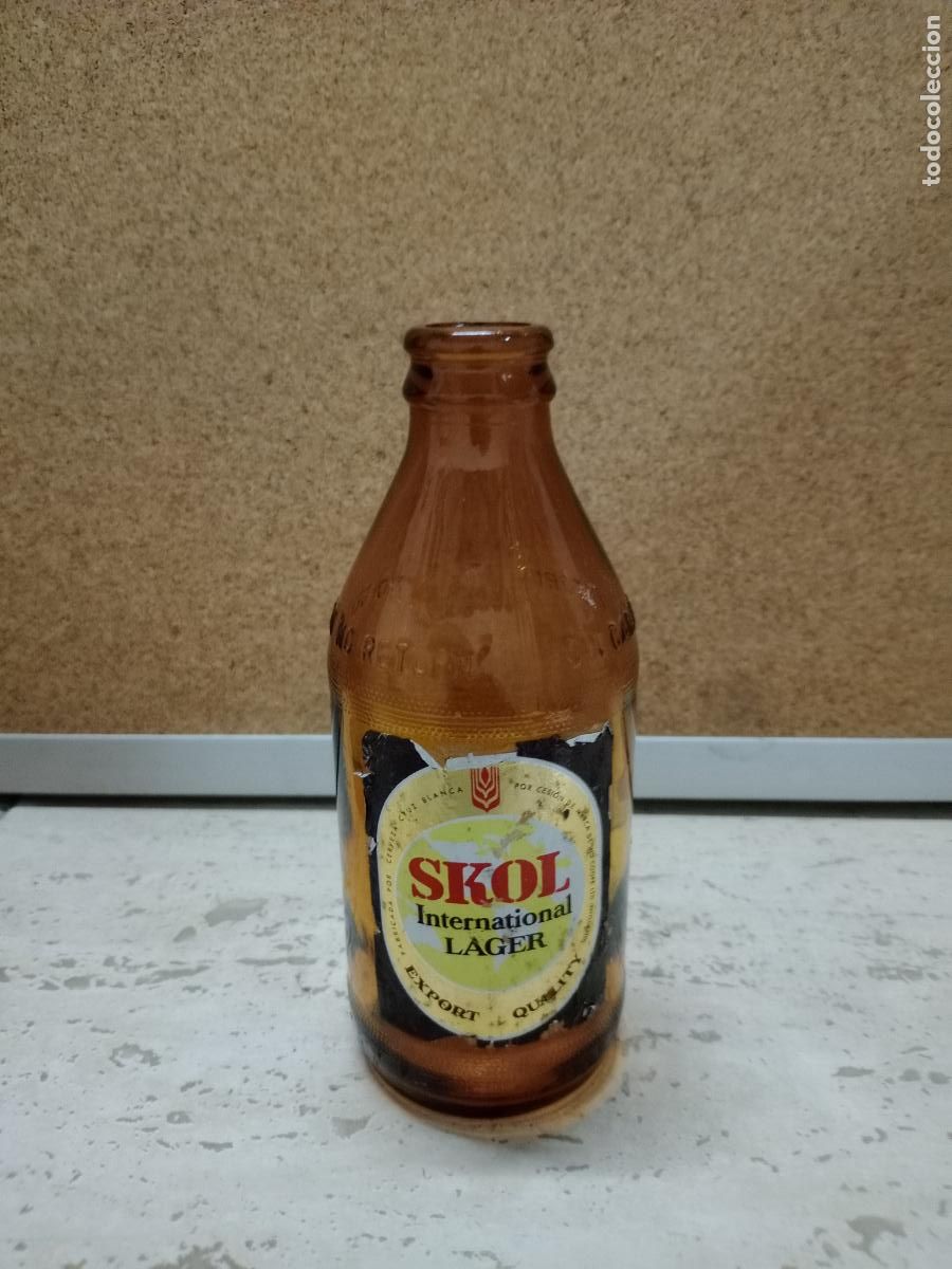 Sammeln von Brauereiartikeln: BOTELLA BOTELLIN CERVEZA SKOL 20 CL - MADRID A&Ntilde;OS 70 - 80 - BUEN ESTADO ETIQUETA