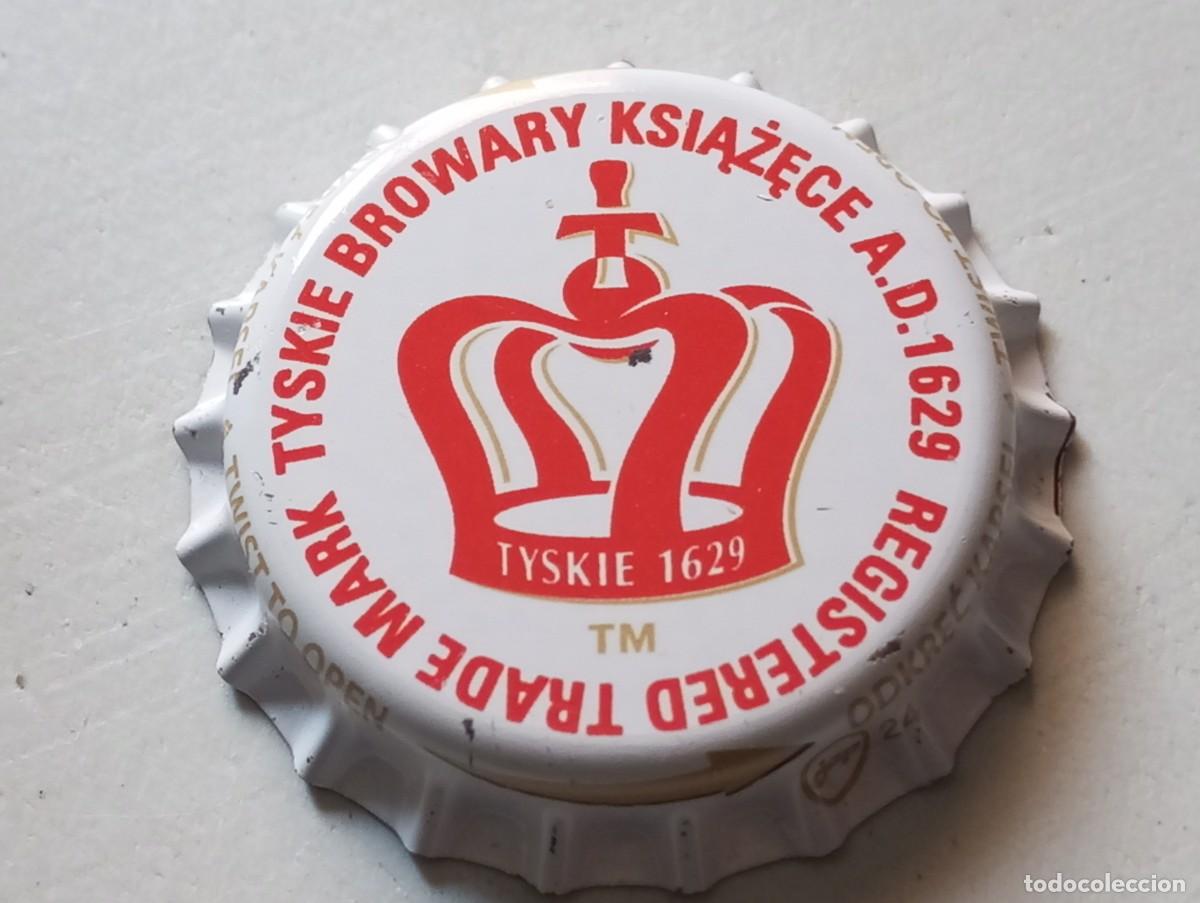 Collectionnisme de bi&egrave;res: Chapa tap&oacute;n corona NUEVO de la cerveza polaca TYSKIE BROWARY KSIAZECE A.D. 1629