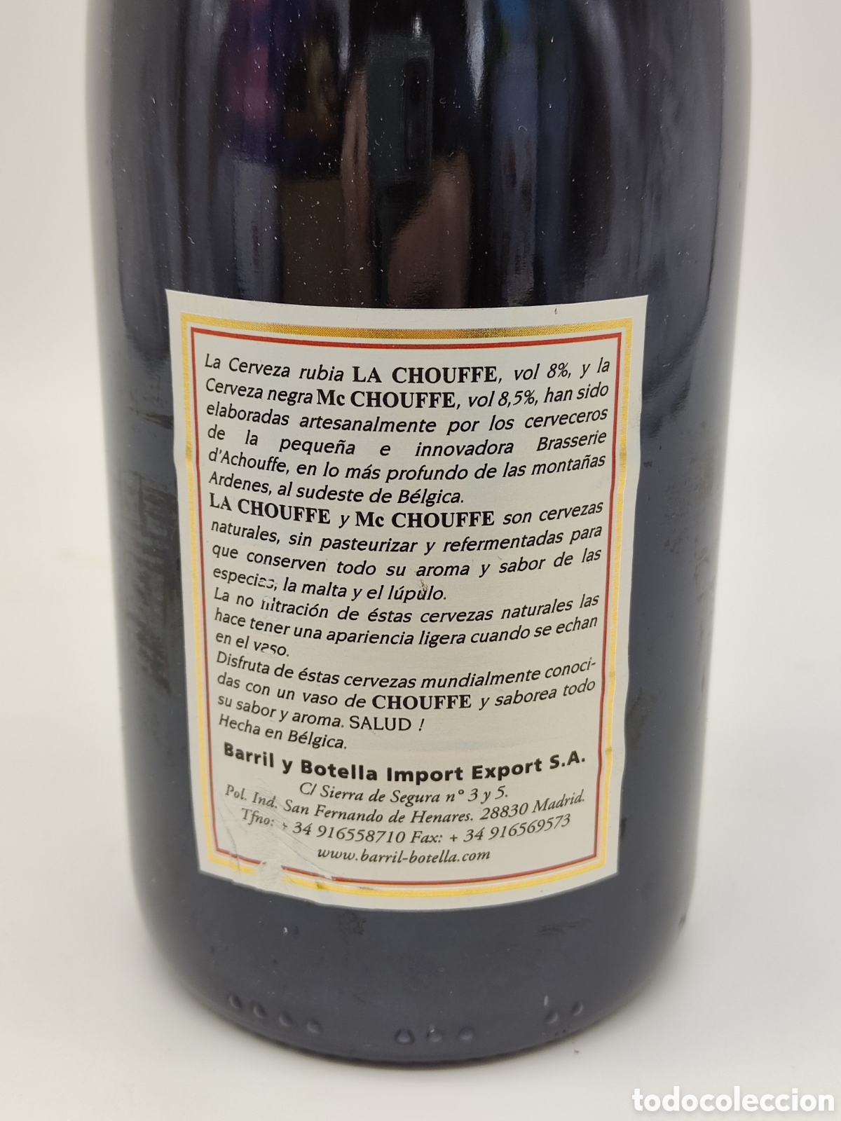 Coleccionismo de cervezas: Botella La Chouffe 75cl - Foto 5