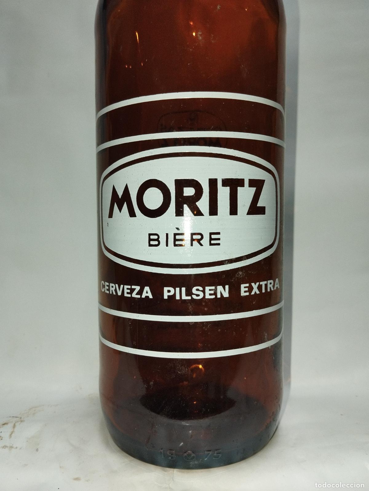 Coleccionismo de cervezas: BOTELLA DE CERVEZA MORITZ 1 LITRO - Foto 2