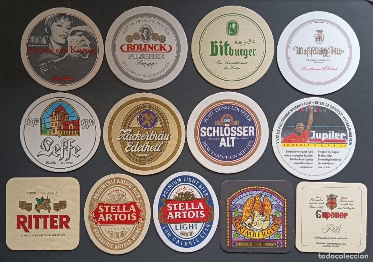 Coleccionismo de cervezas: Lote de 23 posavasos diferentes con marcas de cerveza internacionales.