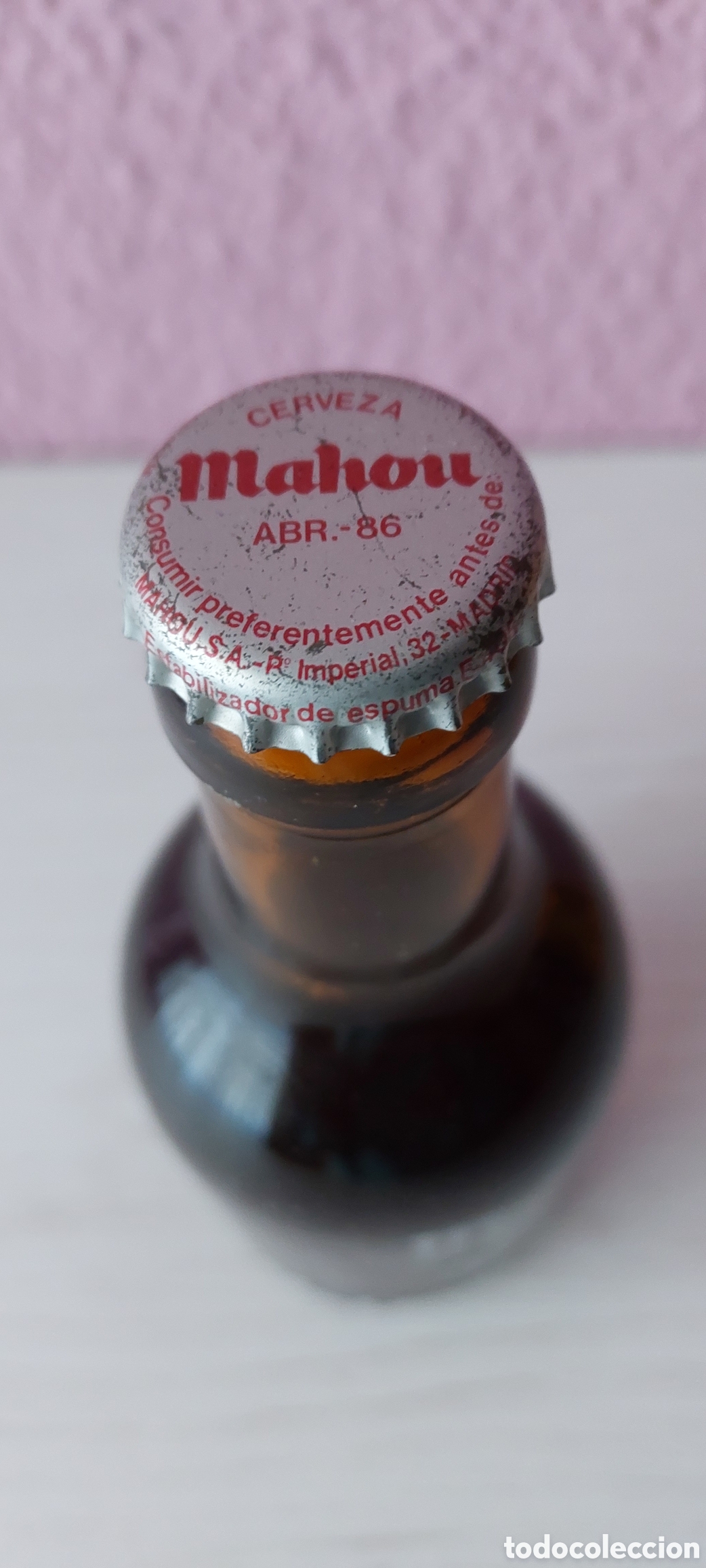 Coleccionismo de cervezas: Botell&iacute;n Mahou antiguo - Foto 2