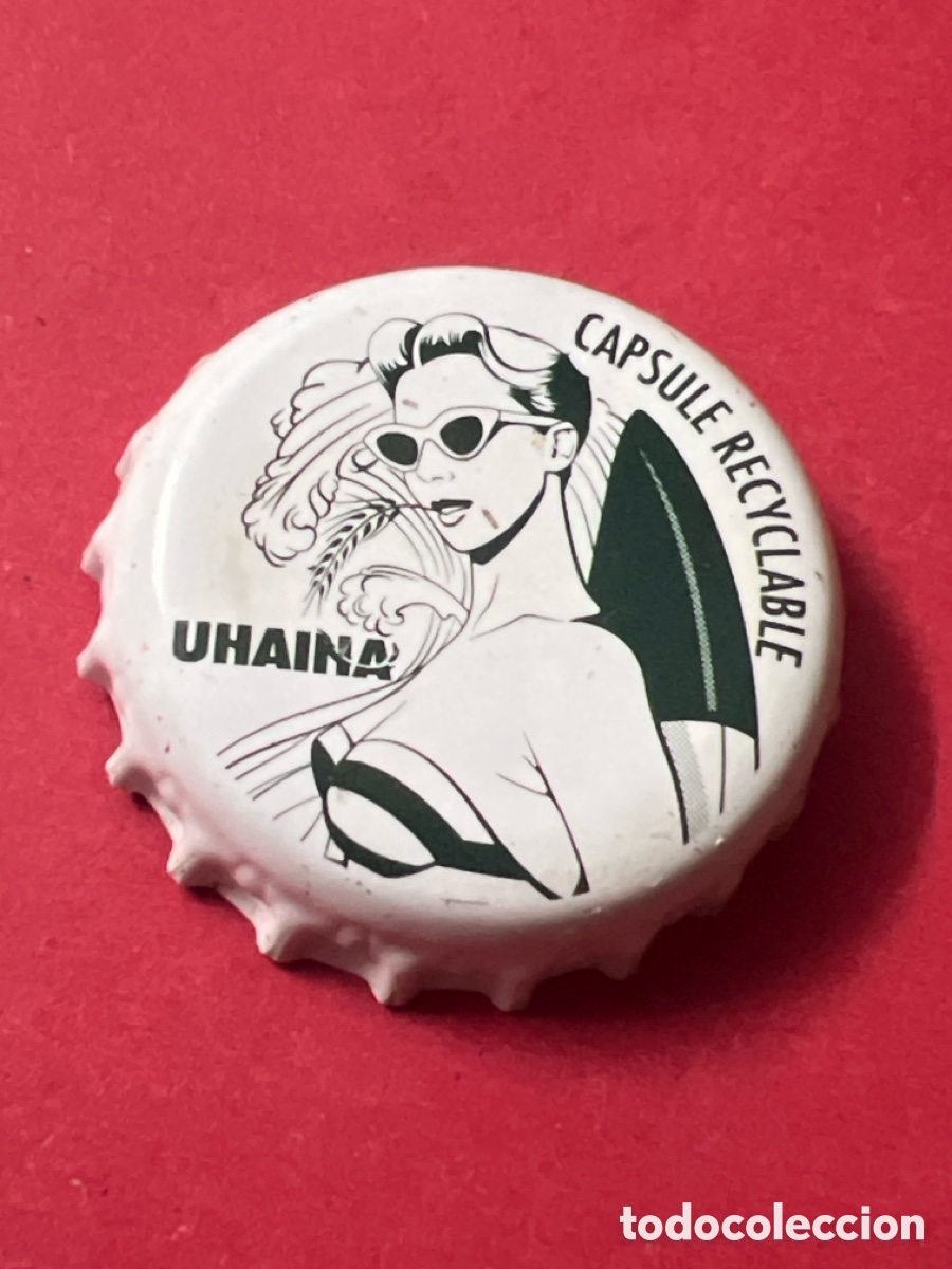 Colecionismo de cervejas: T200. CHAPA CERVEZA - UHAINA FRANCE BEER * CROWN FRENCH BEER BOTTLE CAP