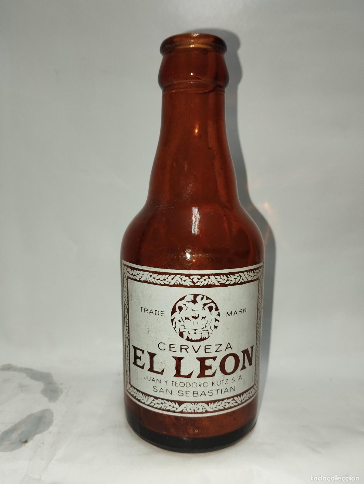 Coleccionismo de cervezas: BOTELLA DE CERVEZA EL LE&Oacute;N 1/5 - Foto 1