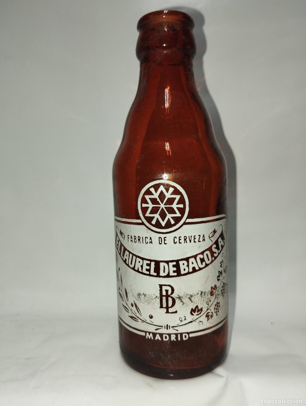 Coleccionismo de cervezas: BOTELLA DE CERVEZA LAUREL DE BACO 1/5 - Foto 1