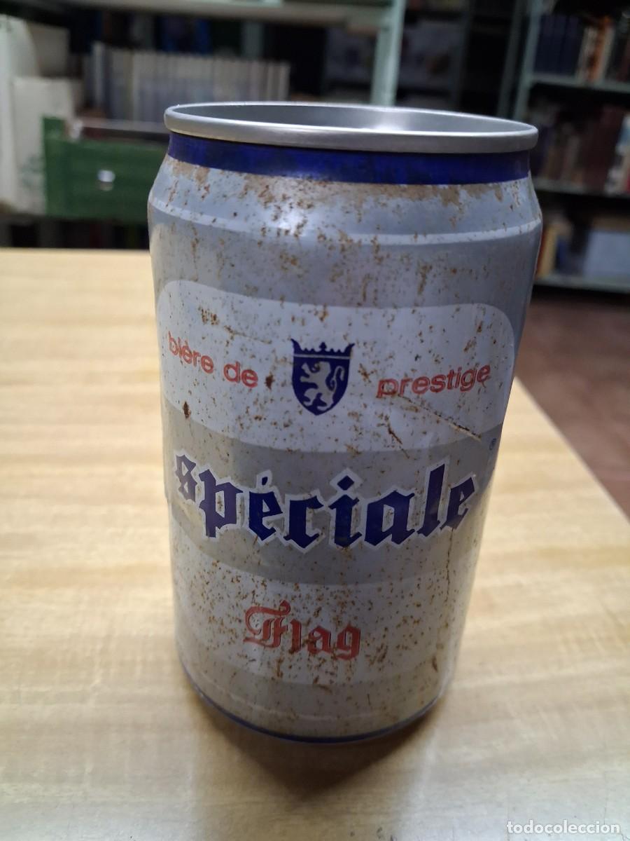 Sammeln von Brauereiartikeln: Lata Cerveza Marroqu&iacute; Flag special-Bote original vintage Marruecos 1990-330 ml.-Hecha en Casablanca