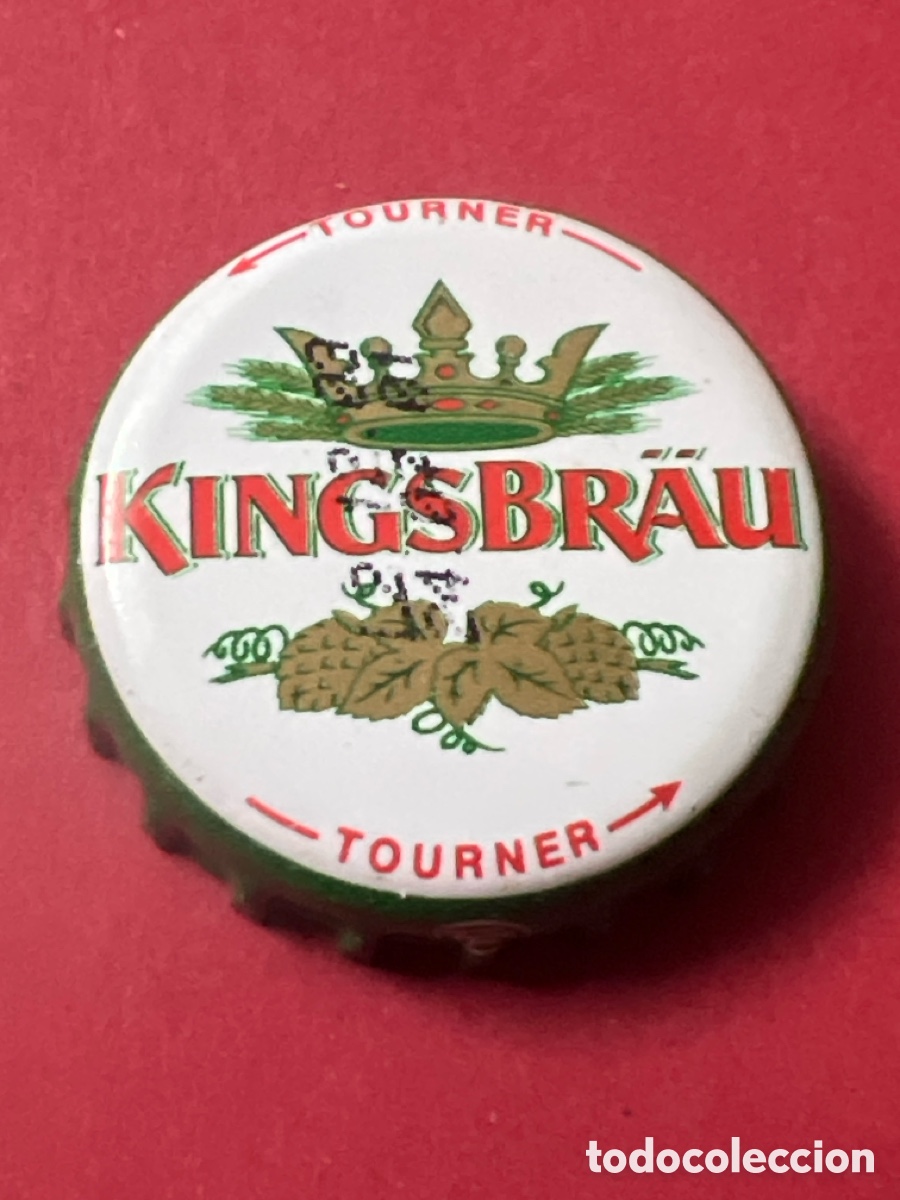 Coleccionismo de cervezas: E1052. Chapa tap&oacute;n corona de la cerveza de Francia KINGSBR&Auml;U (tourner)