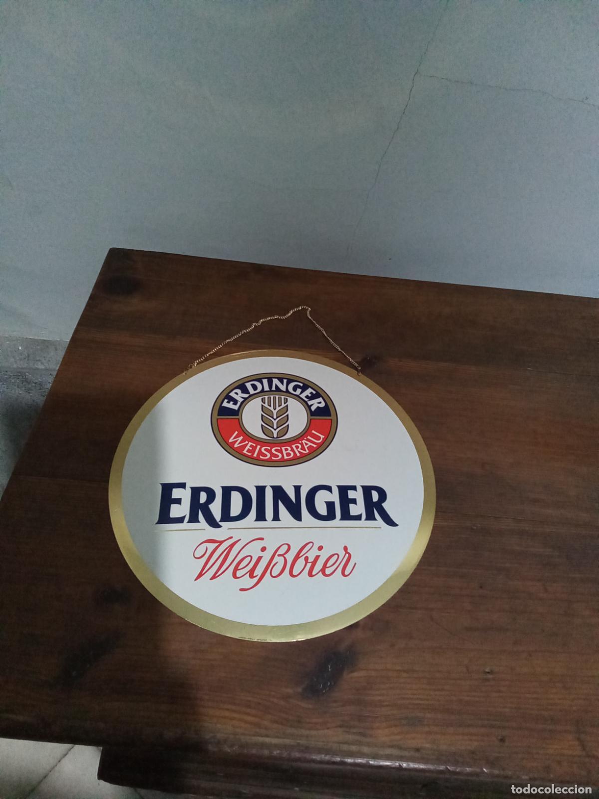 Coleccionismo de cervezas: PLACA PUBLICITARIA DE CERVEZA ERDINGER