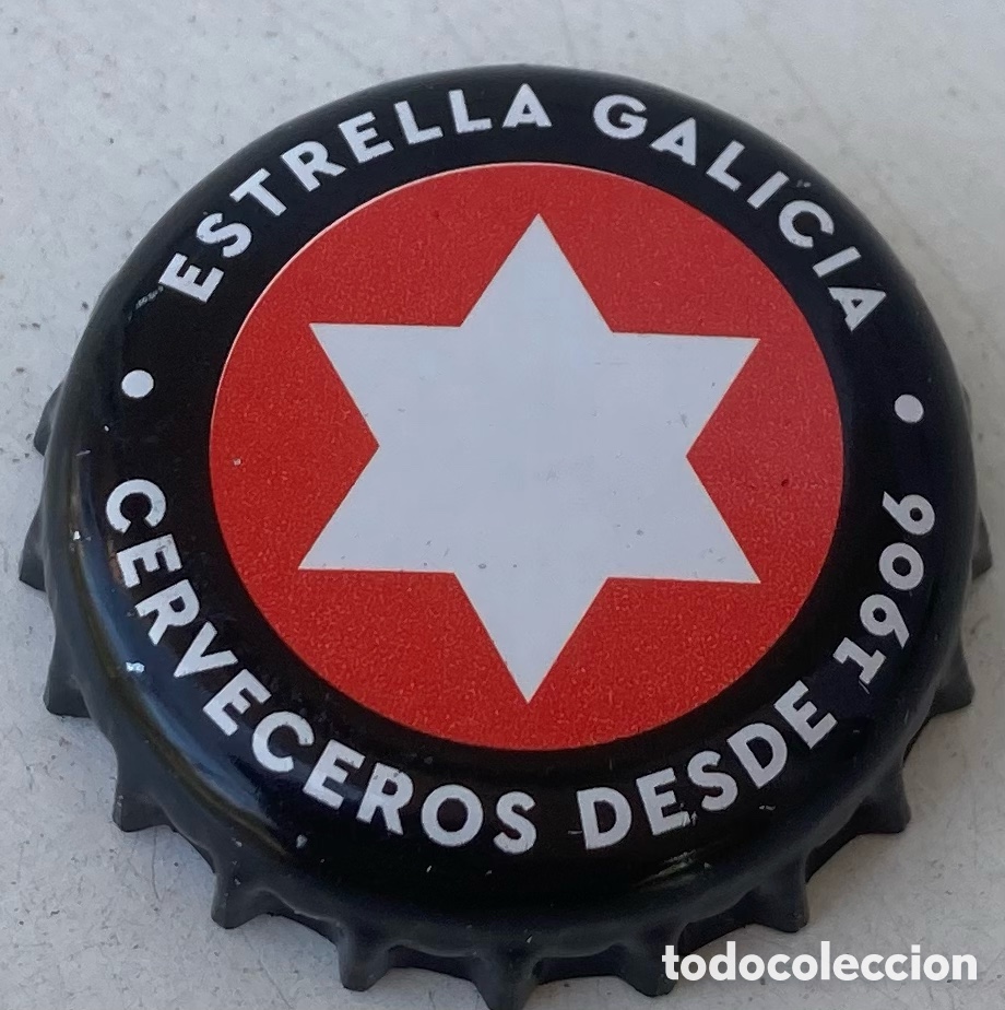 Coleccionismo de cervezas: TAP&Oacute;N CORONA BEER BOTTLE CAP TAPPI BIER CHAPA CERVEZA ESTRELLA DE GALICIA(31)--LOTE N. 202--CARMANJO