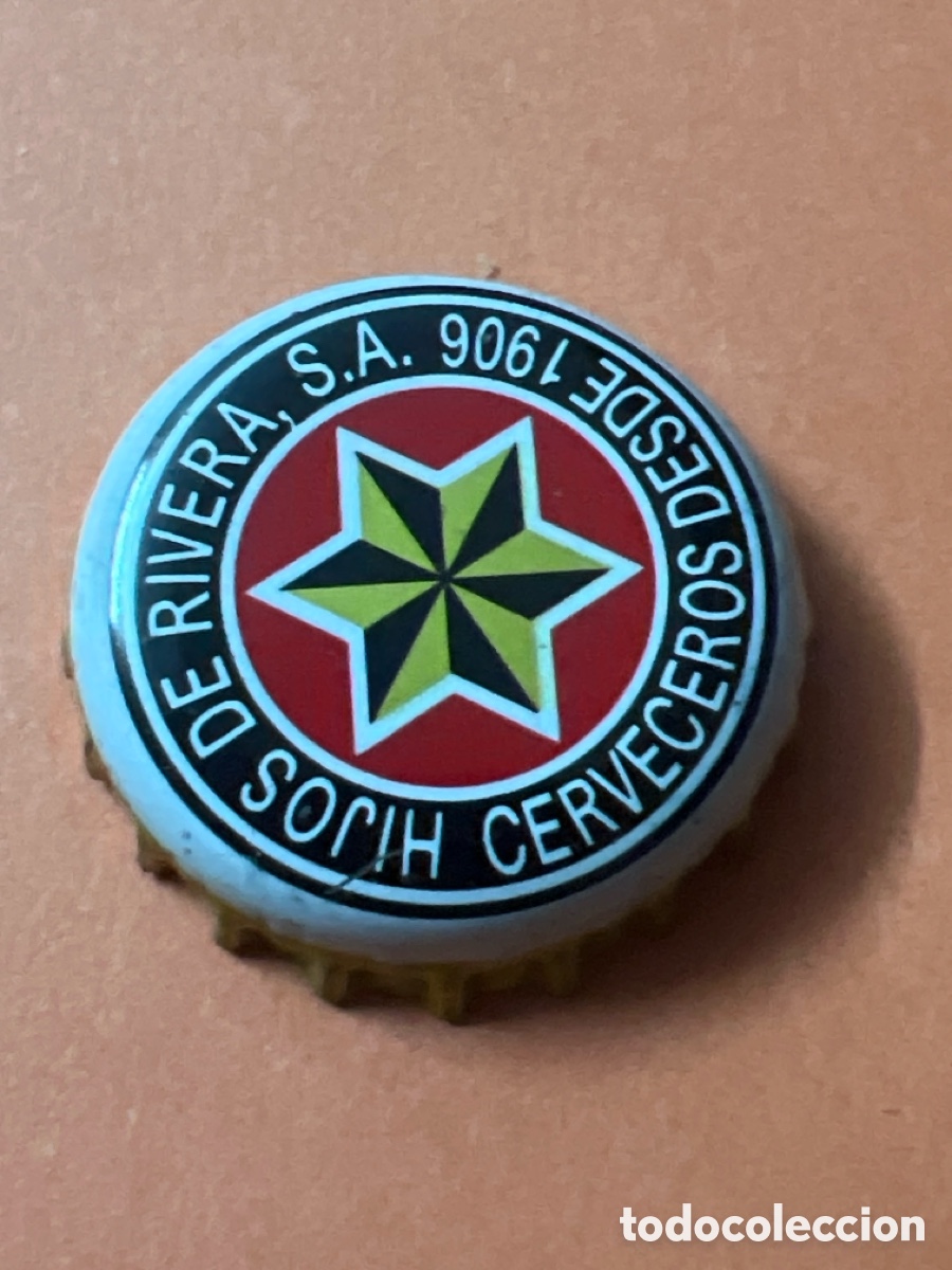 Coleccionismo de cervezas: Chapa tap&oacute;n corona de la cerveza espa&ntilde;ola ESTRELLA GALICIA HIJOS DE RIVERA CERVECEROS DESDE 1906