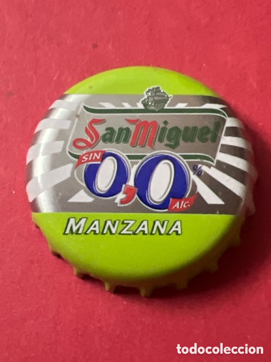 Coleccionismo de cervezas: T4/X2/K6. Chapa Cerveza San Miguel 0,0 Manzana tapon corona crown cap