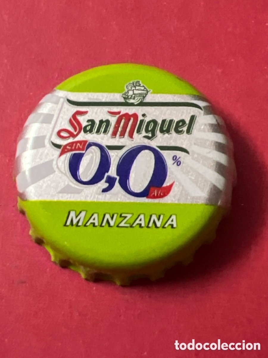 Coleccionismo de cervezas: T4/X2/L1. Chapa Cerveza San Miguel 0,0 Manzana tapon corona crown cap