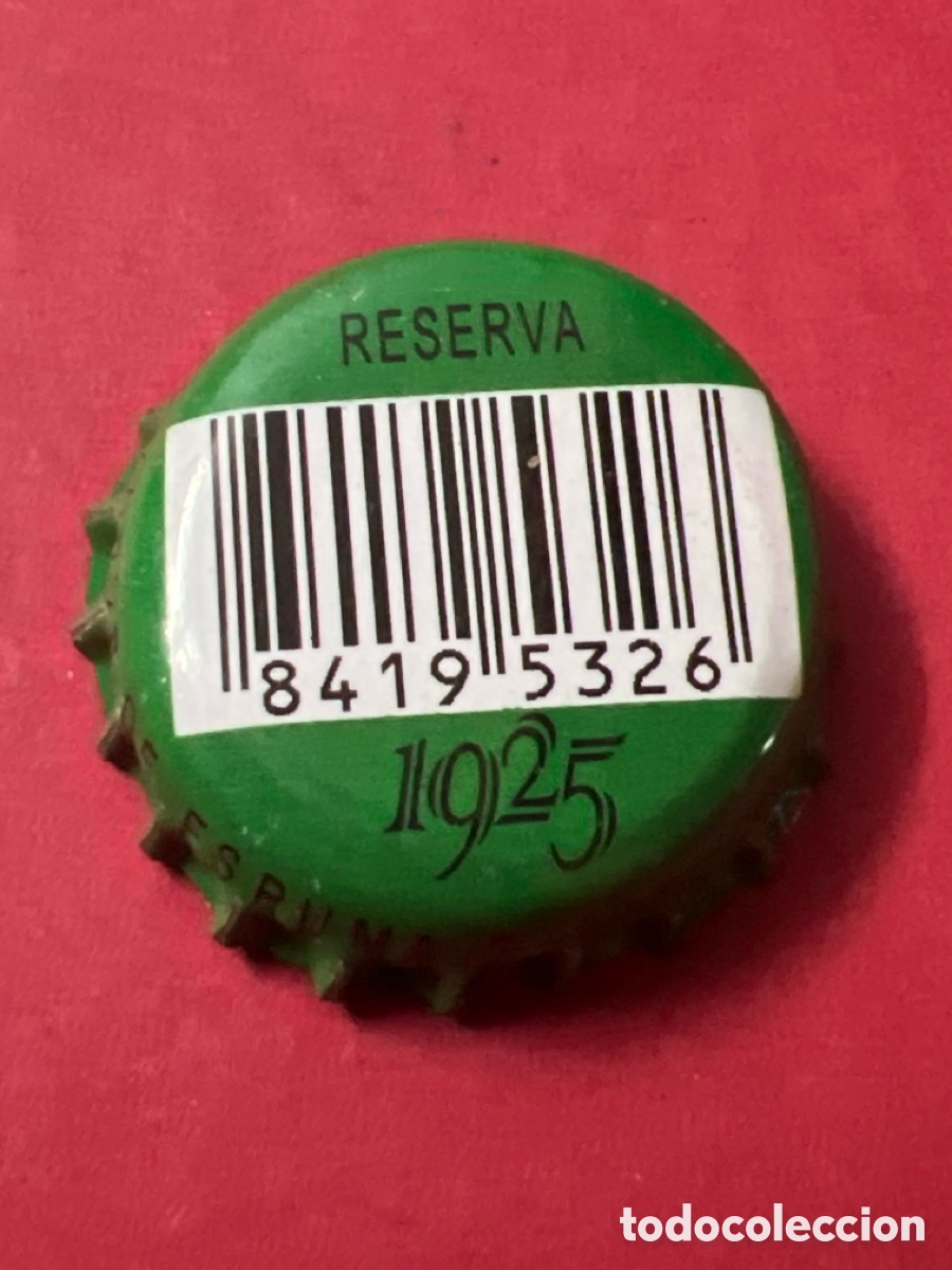 Coleccionismo de cervezas: T4/X2/M5. chapa tap&oacute;n corona de cerveza alhambra, reserva 1925