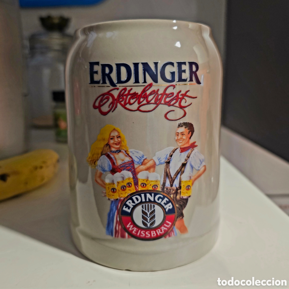 Coleccionismo de cervezas: Jarra de cerveza Erdinger Oktoberfest 0,5L