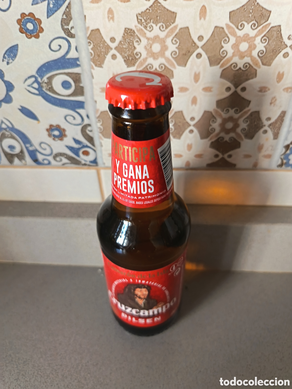 Coleccionismo de cervezas: Botell&iacute;n Cruzcampo Camar&oacute;n de la Isla - Foto 2