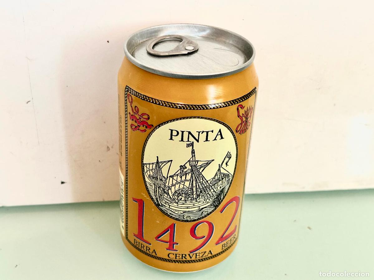 Coleccionismo de cervezas: SIN ABRIR-LATA DE CERVEZA 1492 LA PINTA-CADUCA 1993-BOTE EL AGUILA-DESCUBRIMIENTO AMERICA