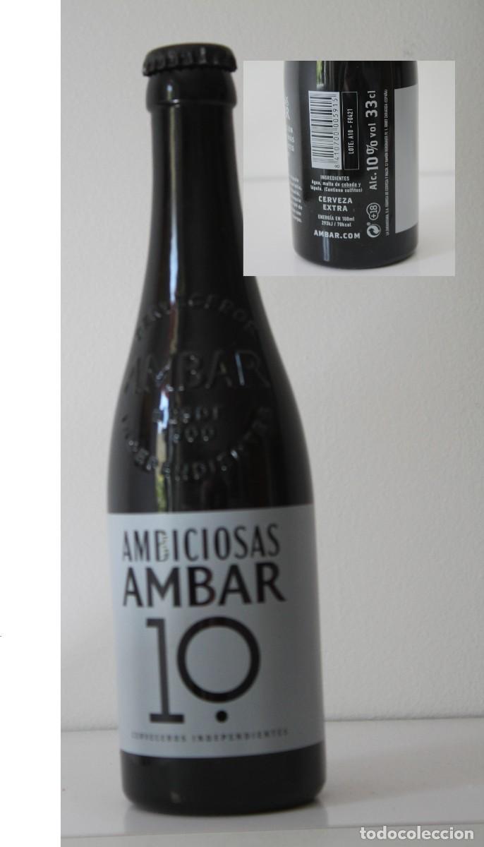 Coleccionismo de cervezas: BOTELLA AMBAR SERIE AMBICIOSAS, 33 CL. - Foto 1