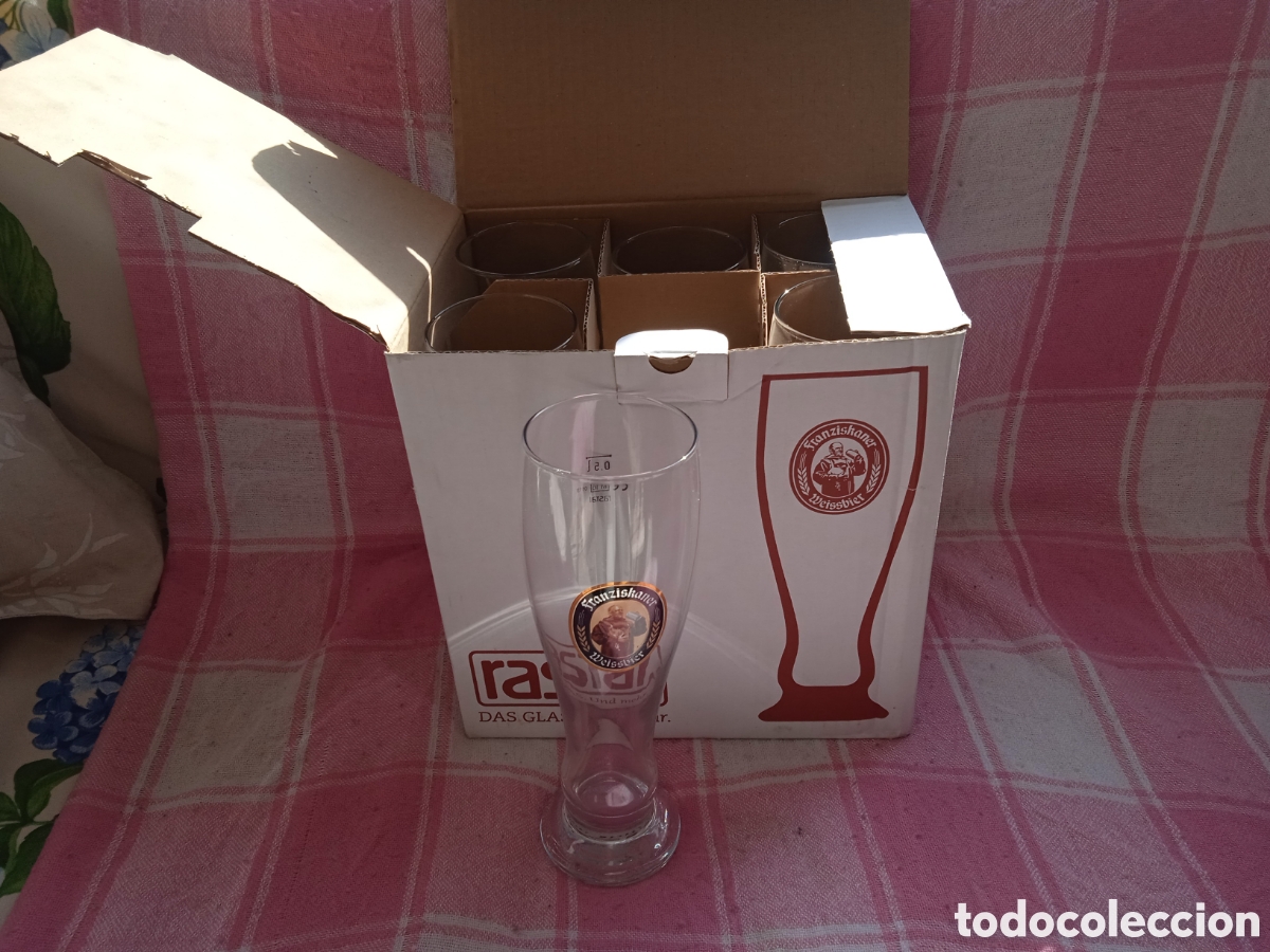 Coleccionismo de cervezas: CERVEZA FRANZISKANER WEISSBIER * CAJA DE 6 VASOS