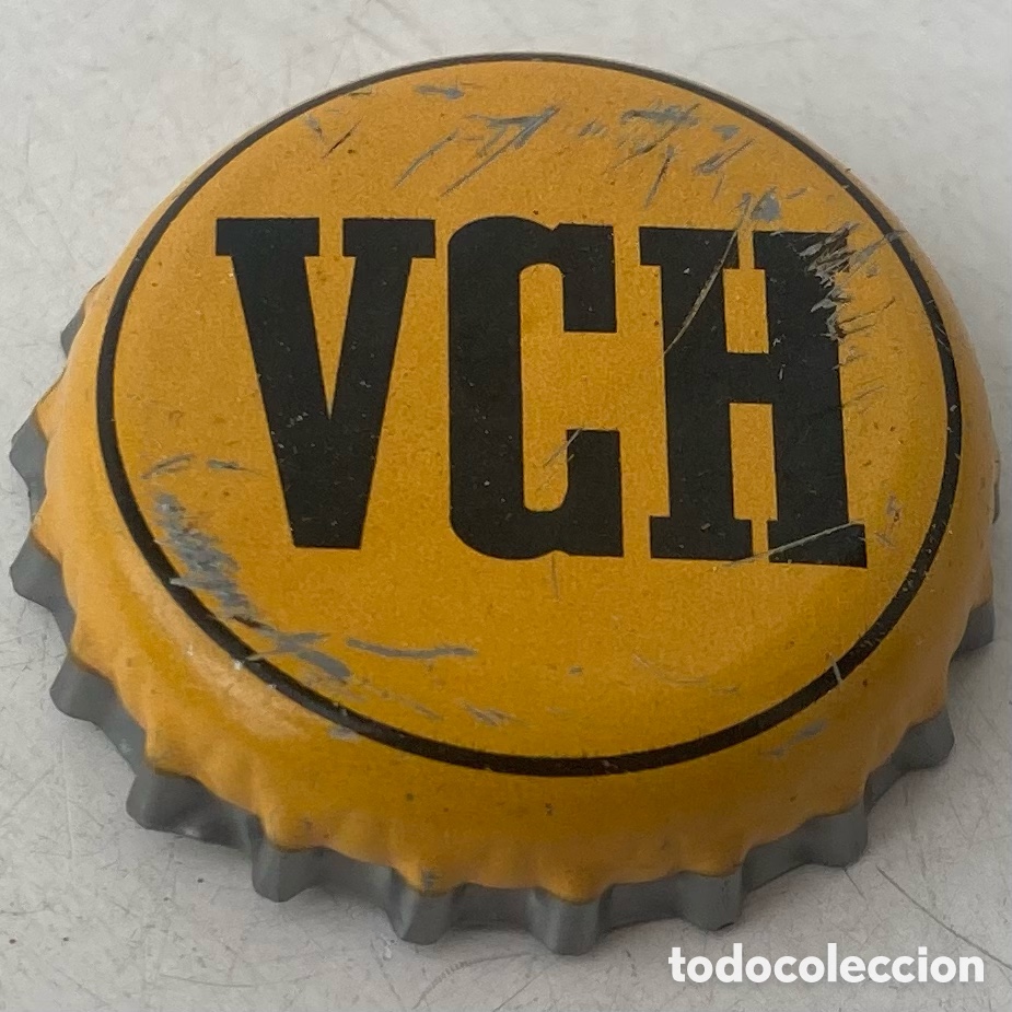 Coleccionismo de cervezas: TAP&Oacute;N CORONA BOTTLE CAP CAPSULE CHAPA VCH ORANGE BARCELONA.VICHY CATALAN(14)--LOTE N. 4054--CARMANJO