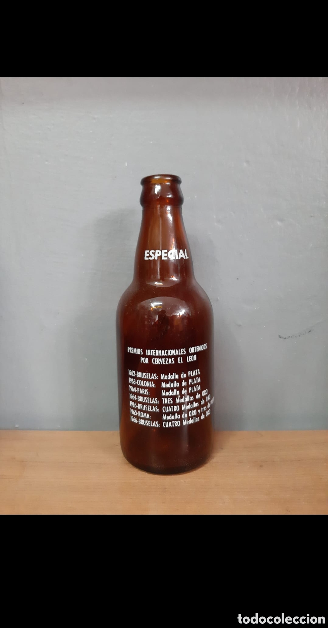 Collectionnisme de bi&egrave;res: Botella de cerveza Especial El Le&oacute;n S.A