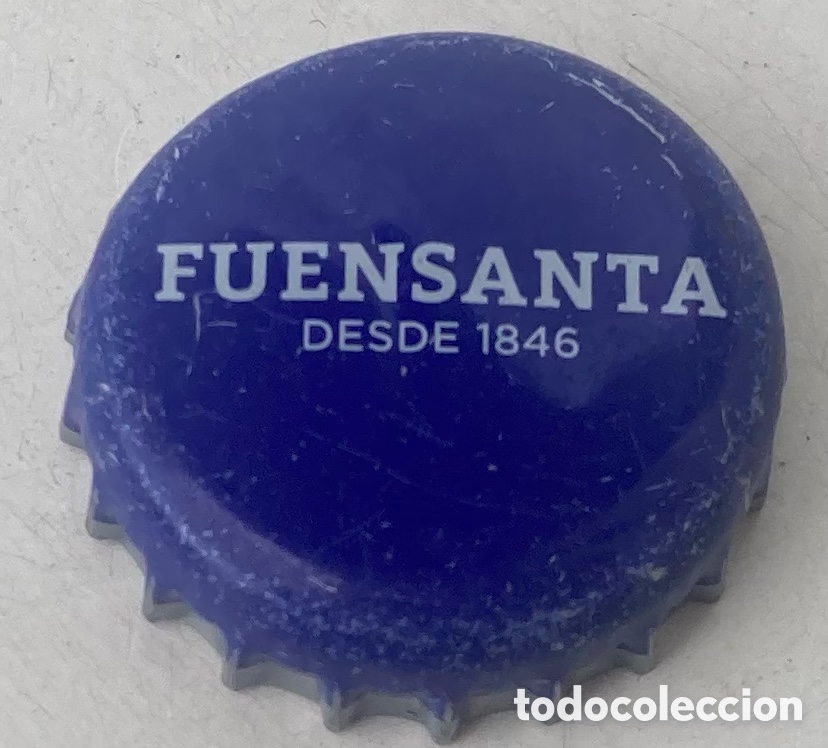 Coleccionismo de cervezas: ANTIGUA CHAPA TAP&Oacute;N CORONA EAU TAPPI WATER AGUA FUENSANTA (2) FAB. CHAPA: U.--LOTE N. 4055--CARMANJO