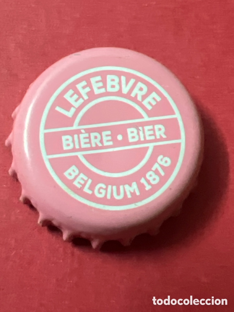 Coleccionismo de cervezas: T4/X8/P6. CHAPA CERVEZA - Capsule de bi&egrave;re belge LEFEBVRE rose 1876