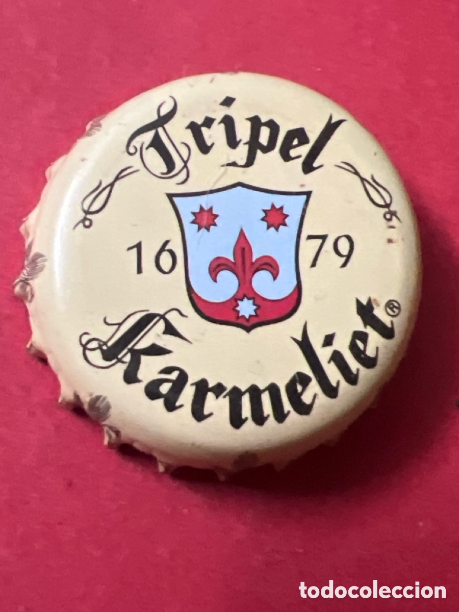 Sammeln von Brauereiartikeln: T4/X8/K4. PLACA CHAPA CORONA DE CERVEZA - Tripel Karmeliet - Belgica