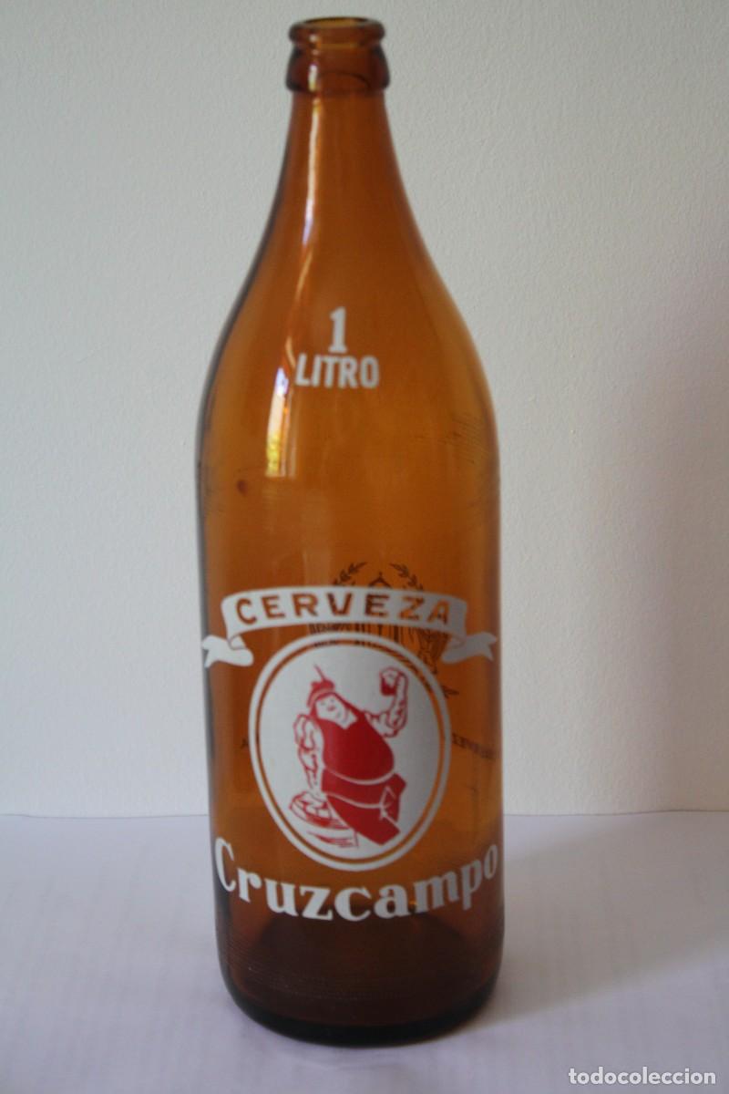 Coleccionismo de cervezas: BOTELLA CERVEZA CRUZCAMPO, LITRO - Foto 1