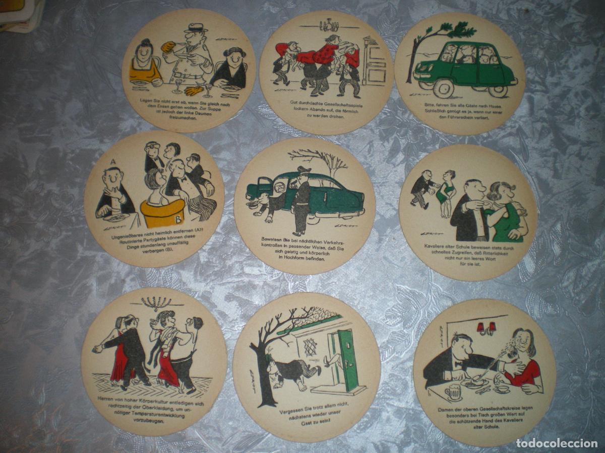 Coleccionismo de cervezas: LOTE POSAVASOS CERVEZA ALEMANIA HUMORISTA LORIOT