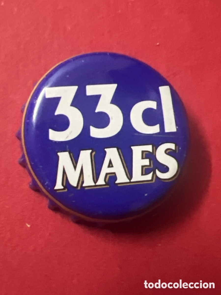 Coleccionismo de cervezas: T4/X9/K6. chapa 33cl MAES crown cap tapon corona