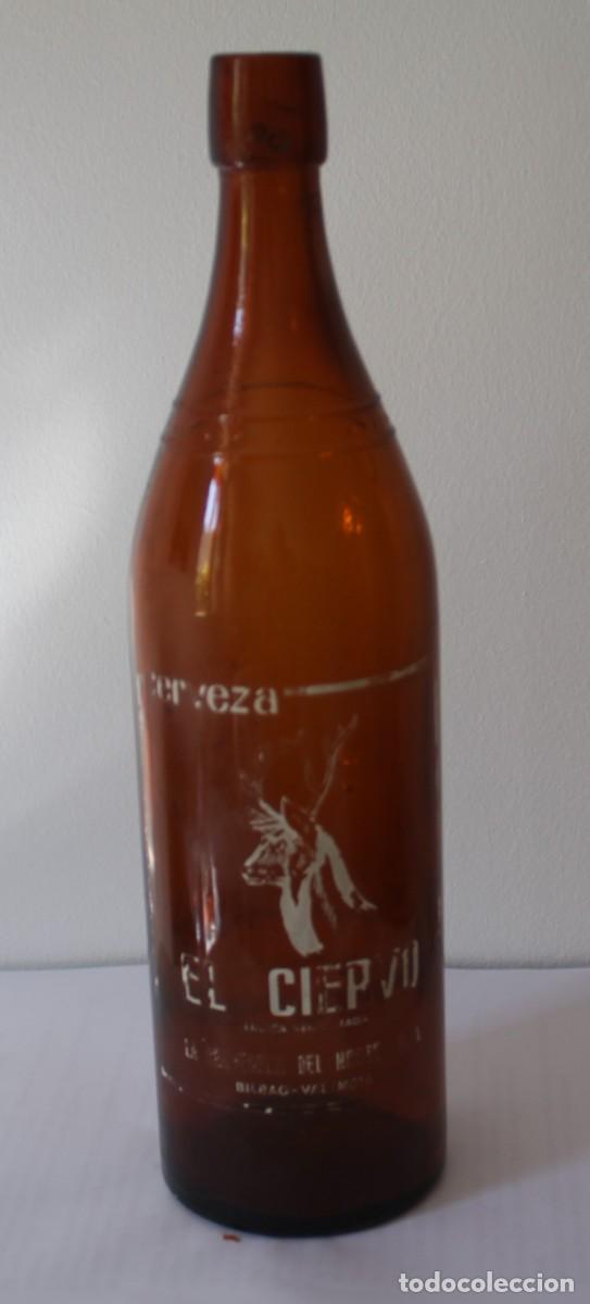 Coleccionismo de cervezas: BOTELLA CERVEZA EL CIERVO, LITRO - Foto 1