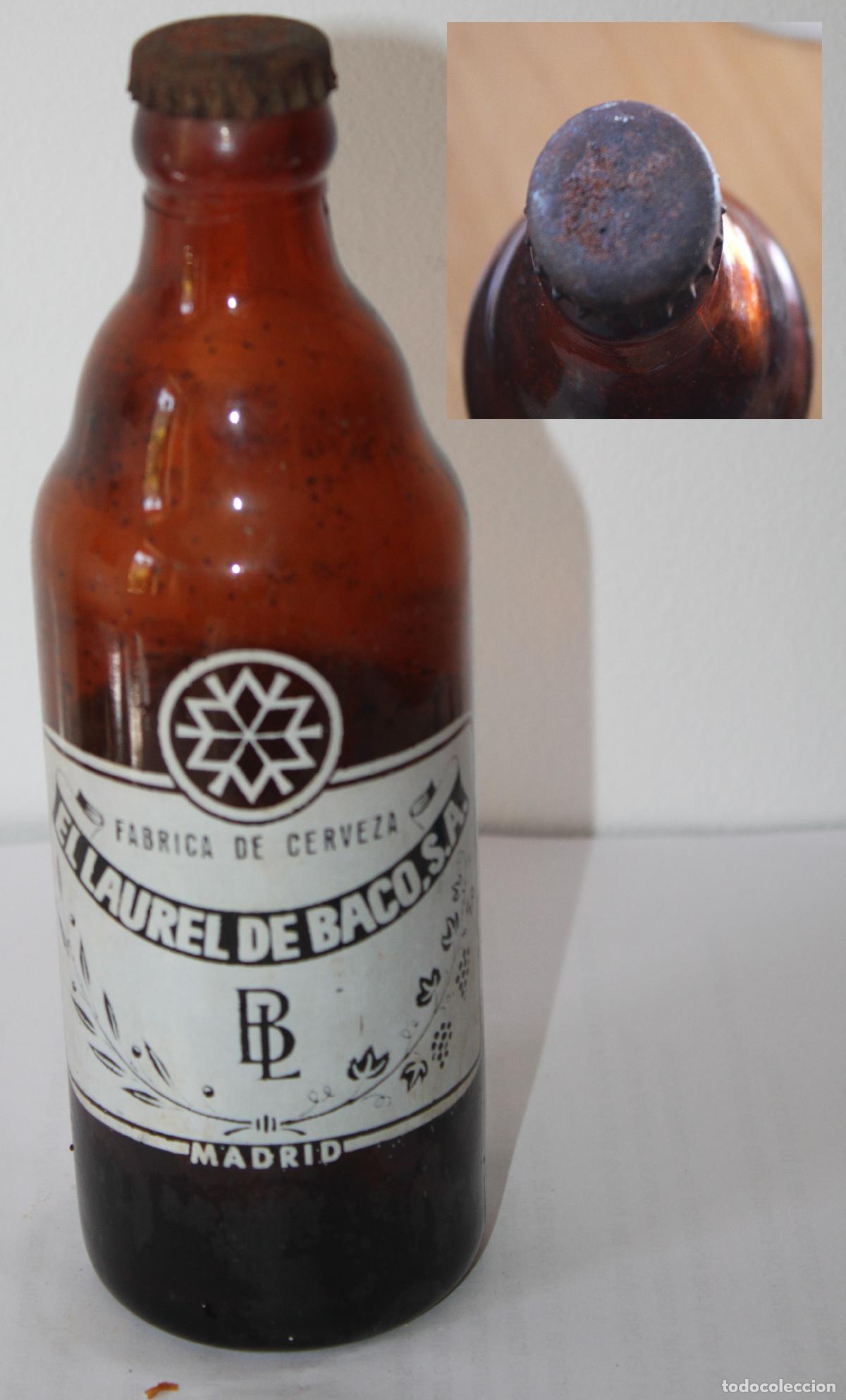 Coleccionismo de cervezas: BOTELLA CERVEZA EL LAUREL DE BACO 33 CL. - Foto 1