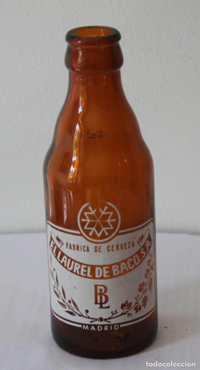 Coleccionismo de cervezas: BOTELLA CERVEZA EL LAUREL DE BACO. 20 CL. - Foto 1
