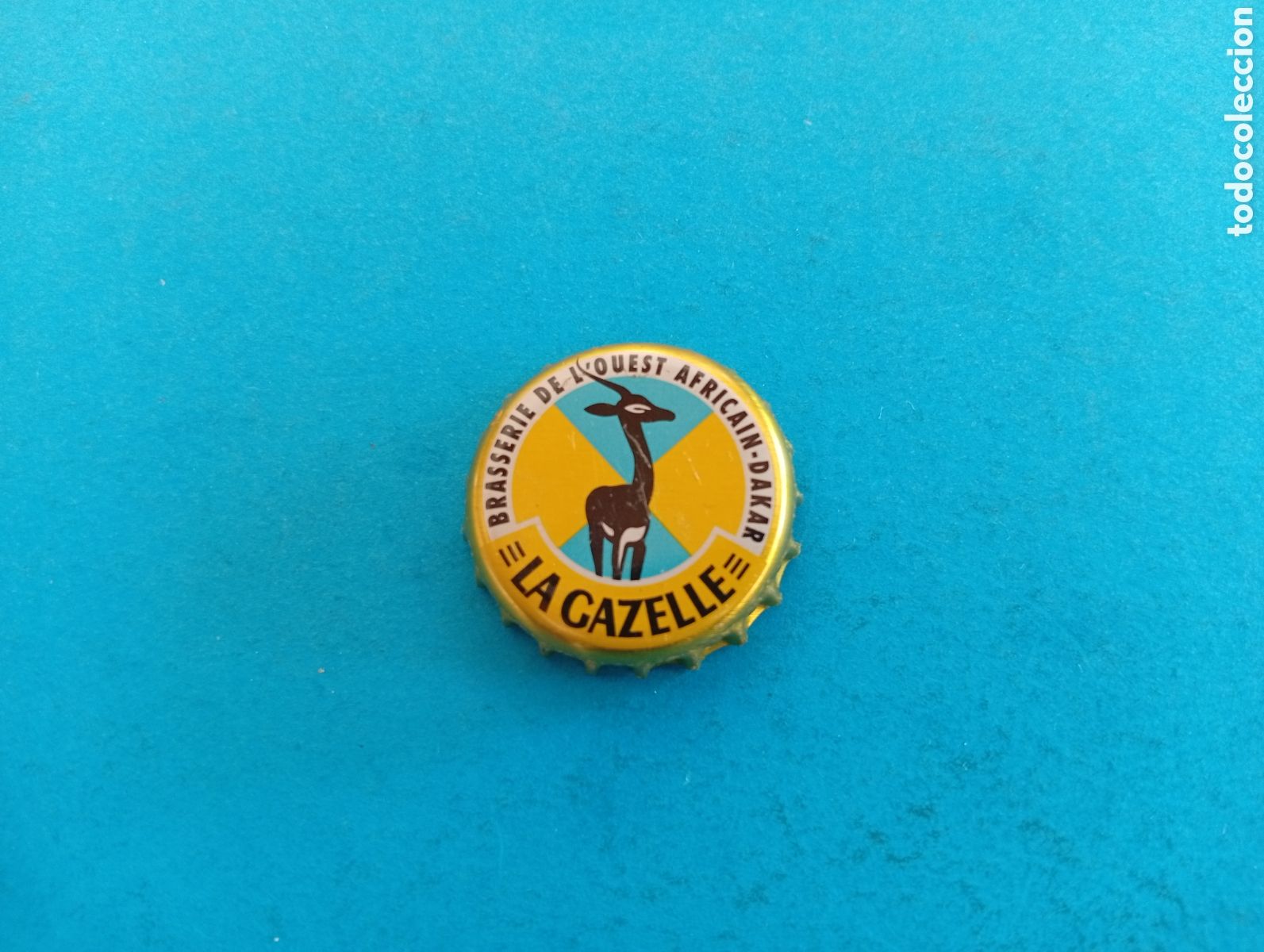 Sammeln von Brauereiartikeln: Chapa tap&oacute;n cerveza Gazelle de Senegal