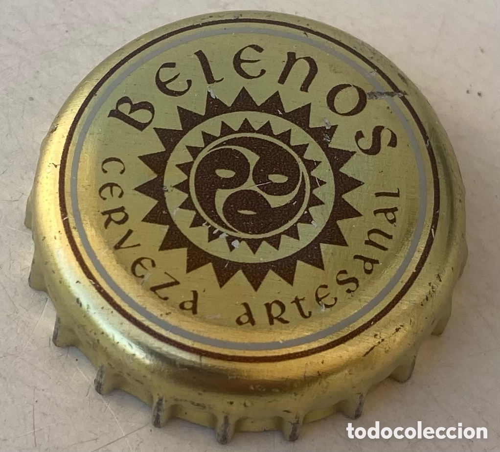 Coleccionismo de cervezas: TAP&Oacute;N CORONA BOTTLE CAP BEER CHAPA CERVEZA ARTESANA BELENOS(1). ASTURIAS.--LOTE N.4067--CARMANJO