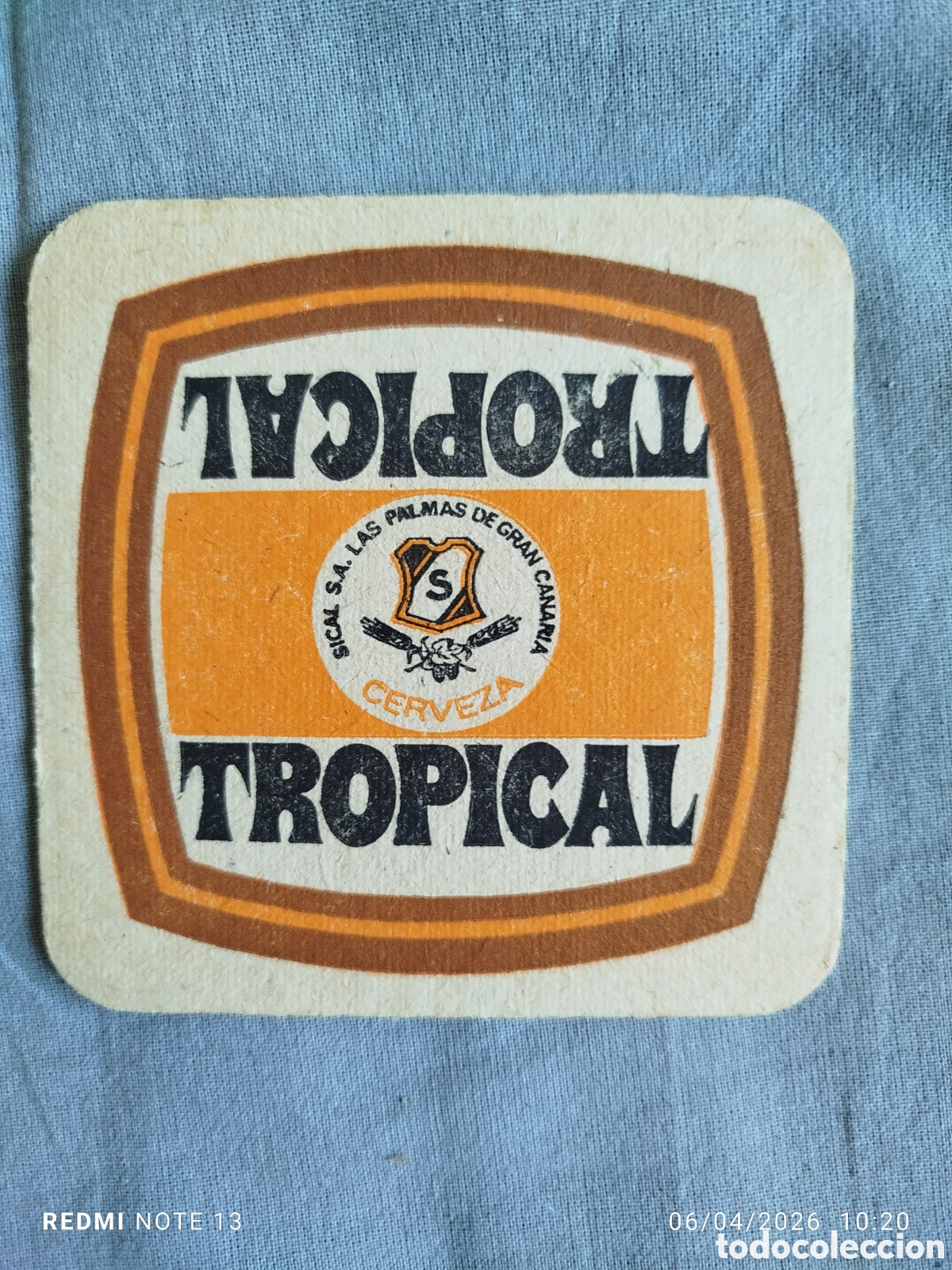 Coleccionismo de cervezas: posavasos cerveza tropical