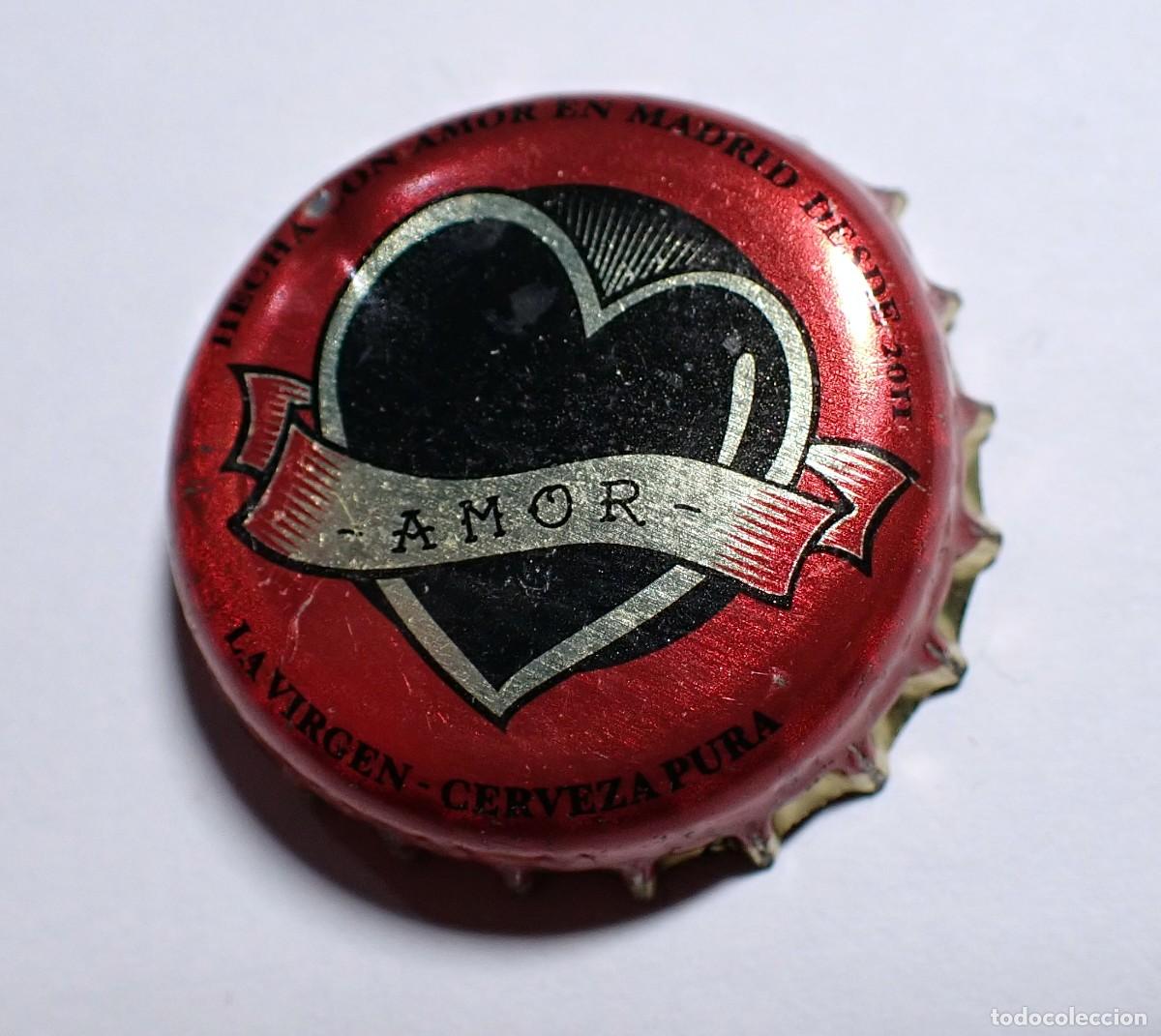 Coleccionismo de cervezas: TAP&Oacute;N CORONA - BOTTLE CAP, - KRONKORKEN - CROWN CAP - CHAPA CERVEZA - LA VIRGEN - MADRID