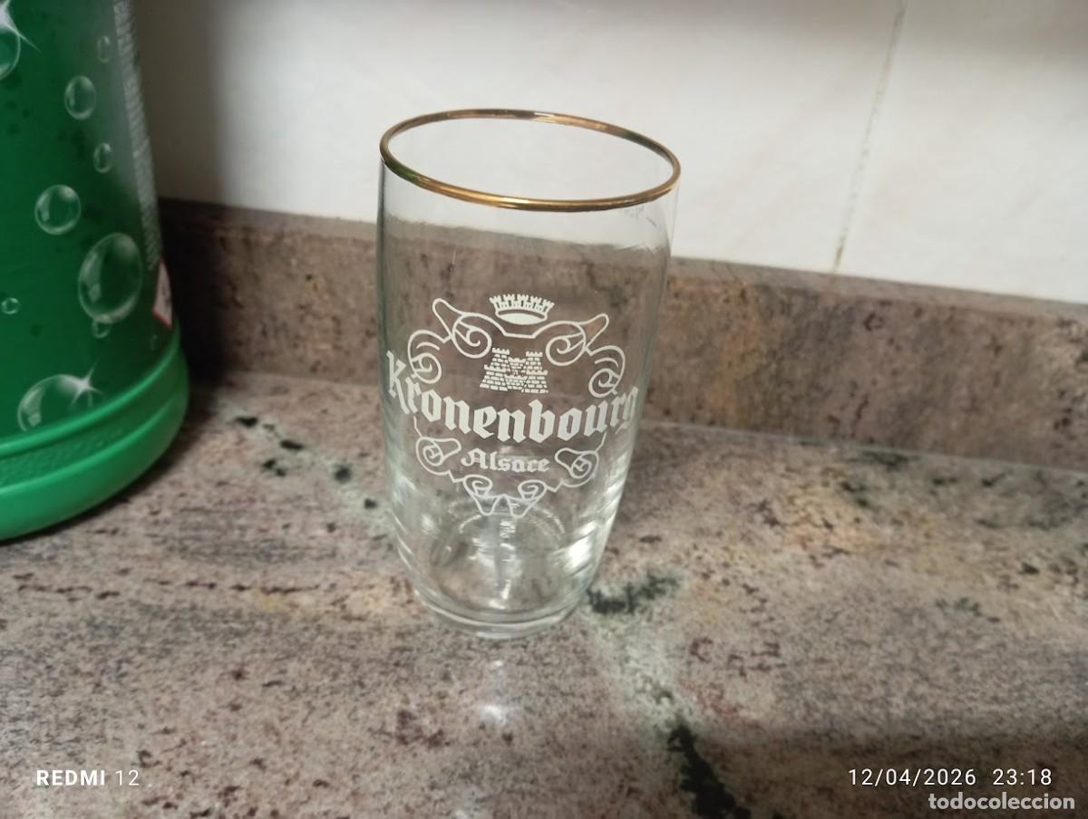Coleccionismo de cervezas: VASO KRONENBOURG ALSACE - Foto 1