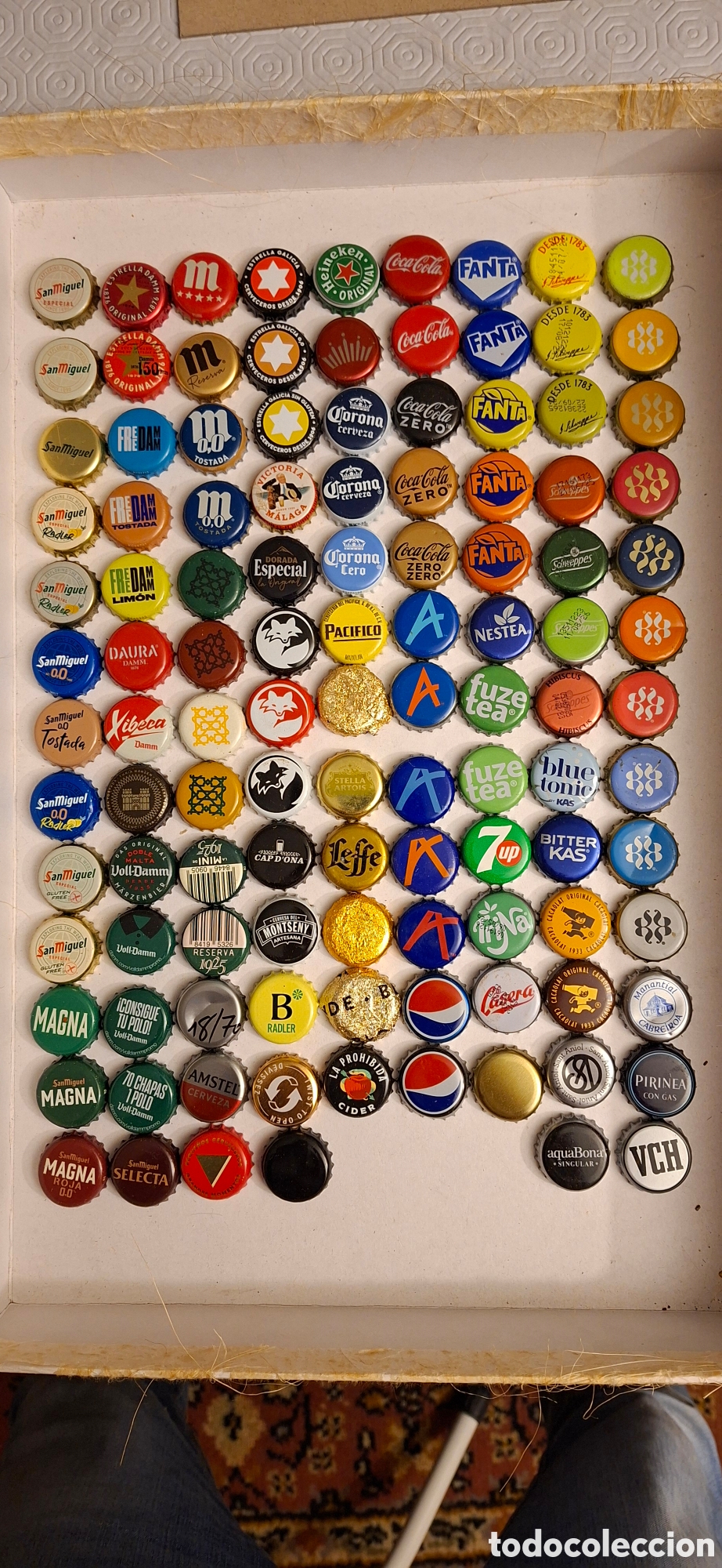 Coleccionismo de cervezas: 114 chapas cerveza y refrescos