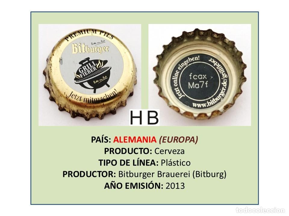 Collectable Beer: TAPON CORONA CAPSULA CHAPA CERVEZA BITBURGER GRILL FIEBER (ALEMANIA)